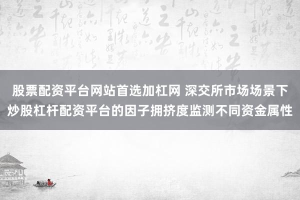 股票配资平台网站首选加杠网 深交所市场场景下炒股杠杆配资平台的因子拥挤度监测不同资金属性