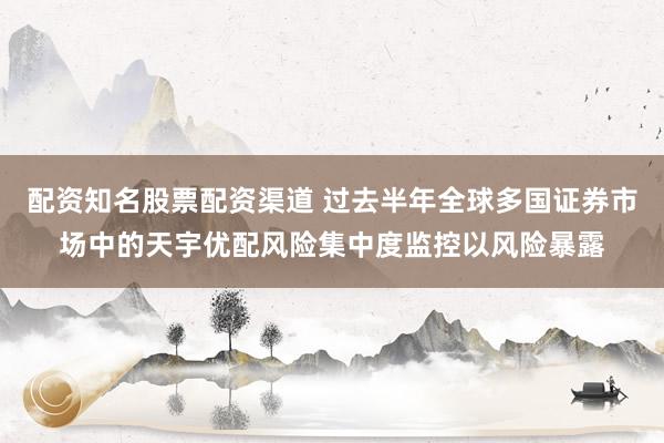 配资知名股票配资渠道 过去半年全球多国证券市场中的天宇优配风险集中度监控以风险暴露