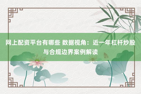 网上配资平台有哪些 数据视角：近一年杠杆炒股与合规边界案例解读